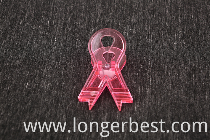 Pink ribbon magnetic clips